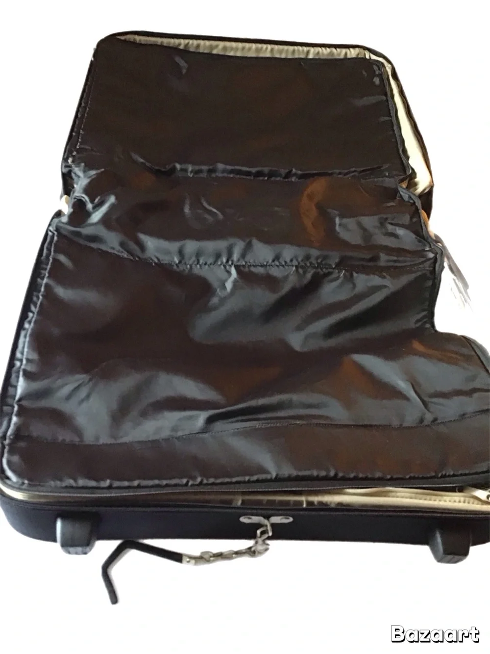 Vintage Samsonite 1910 Wheeled Black Travel Garment Bag with Telescoping Handle